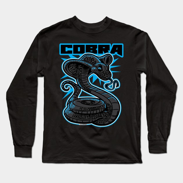 Black Cobra Strike Long Sleeve T-Shirt by eShirtLabs